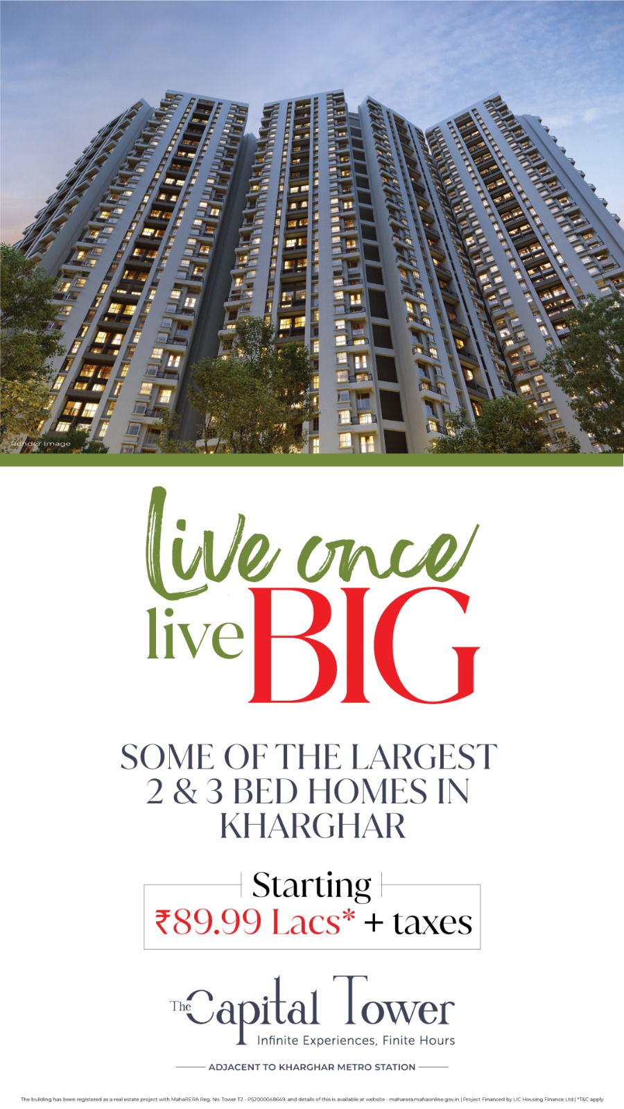 Live Once Live Big Capital Tower Kharghar - Premium Real Estate Project