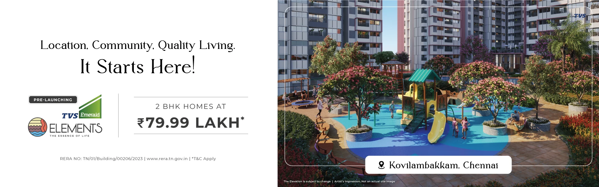 Tvs Emerald Elements Kovilambakkam Chennai - Premium Real Estate Project