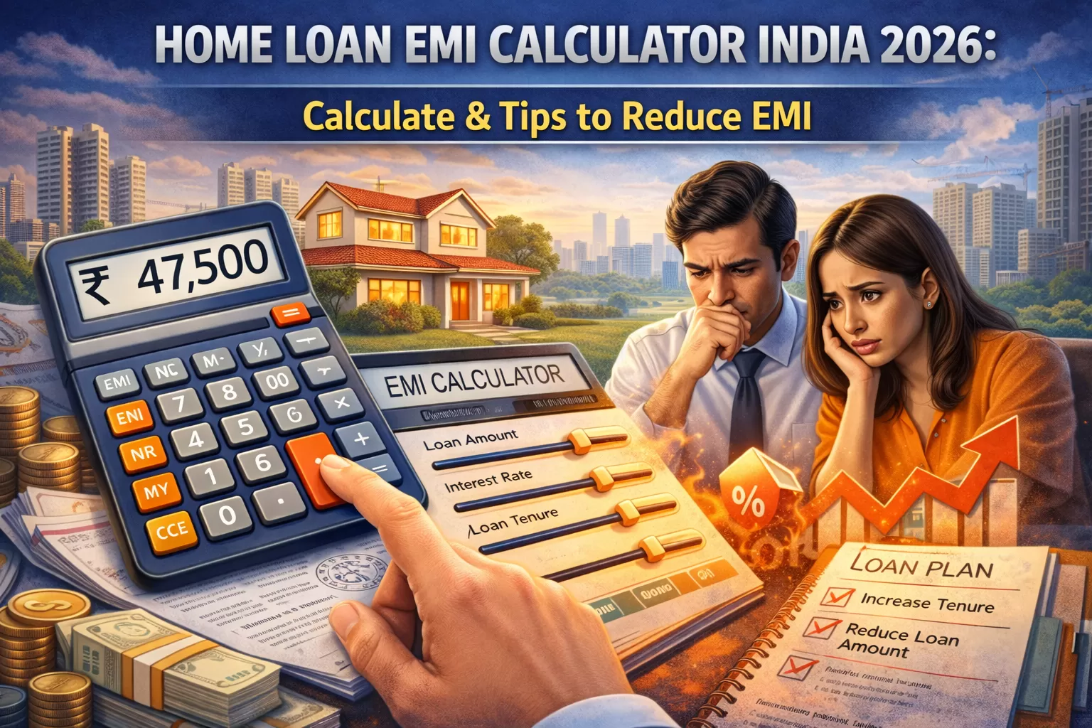 Home Loan EMI Calculator India 2026: Calculate &amp; Tips to Reduce EMI